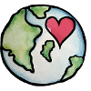 Earth Heart: Globale Liebesillustration
