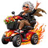 Coole Roller-Oma