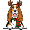 Weihnachten Basset Hound