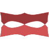 Roter Wellenmasken Muster