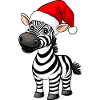Zebras Weihnachten