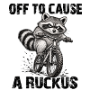 Waschbär-BMX-Fahrer