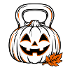Kürbis Kettlebell Halloween Fitness