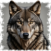 Wolfsblick Grautönen Portrait