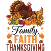 Thanksgiving-Familie Glaubenstruthahn