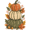 Herbst-Pumpkinen-Turm mit Blättern