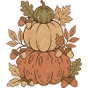 Herbst-Pumpkin-Komposition