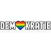 Demokratie mit Regenbogenherz