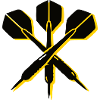 Gekreuzte Dartpfeile Logo