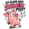 Schwein Pfeift Cartoon Musikhumor