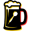 Bierkrug Dartpfeil Wappen