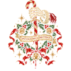 Süßes, aber tödliches gotisches Weihnachtsdesign