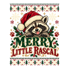 Merry Little Rascal Raccoon Design