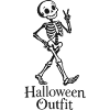 Faules Halloween-Outfit Skelettfrieden