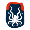 Navy Tintenfisch Wappenschild