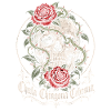 Schädel mit Rosenranke