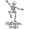 Tanzende Skelett-Halloween-Kostüm