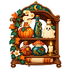 Verzaubertes Herbst-Halloween-Regal