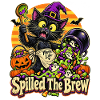 Halloween-Hexenkatze Spilled The Brew