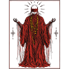 Dark Red Priestess Mystical Gothic