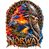 Norwegischer Wikinger Sonnenuntergang