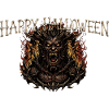 Grusliger Dämon Happy Halloween 