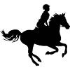 Kavallerie Silhouette im Mondlicht Reiter
