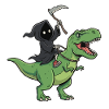 Sensenmann auf T-Rex 