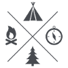 Camping Symbole Abenteuer