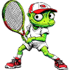 Chamäleone Tennis / Tennisspieler Chamäleon