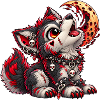 Gothic Werwolf – Dunkler Wolf mit Blutmond