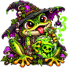 Froschhexe mit Zaubertrank – Gothic Fantasy