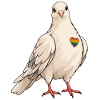 Pride Dove Rainbow Heart
