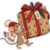 Christmas Mouse With Gift