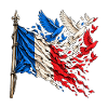 Frankreich Flagge Freiheit & Frieden – Tauben