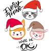 Weihnachtstrio mit Hüten
