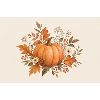 Herbstliches Kürbisdesign 