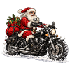 RobVibe Weihnachtsmann auf Motorrad