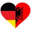 Deutschland Albanien Herz