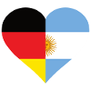 Deutschland Argentinien Herz | Geschenk Paar