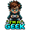 Pixel Geek Chibi Gamer