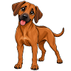 Rhodesian Ridgeback im Kawaii Style