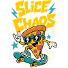 Skateboard-Pizza – Slice of Chaos