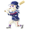 Skelett-Baseballspieler-Cartoon-Stil