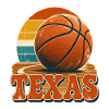 Texas Basketball Retro Emblem