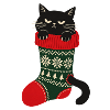 Weihnachtsmuffel Weihnachtskatze Schwarze Katze