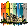 Münster Skyline Regenbogen