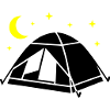 Zelt Mond Sterne Grafik