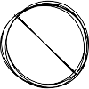 Verbotsschild handgezeichnet