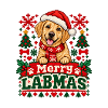 Labrador - Weihnachtsmotiv in Strickoptik